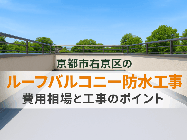 京都市右京区のルーフバルコニー防水工事：費用相場と工事のポイント