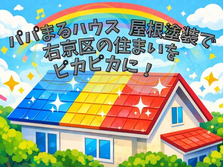 京都市右京区のパパまるハウス、屋根塗装・塗り替えで住まいを美しく保つ