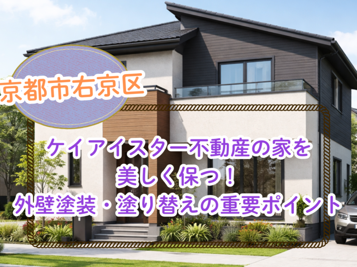 京都市右京区でケイアイスター不動産の家を美しく保つ！外壁塗装・塗り替えの重要ポイント